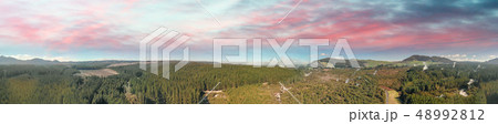 Panoramic aerial view of Wai-O-Tapu National Park, Panoramic aerial view of Wai-O-Tapu National Park, 48992812