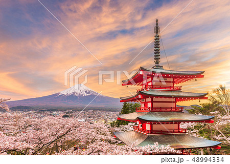 Fujiyoshida, Japan view of Mt. Fuji Fujiyoshida, Japan view of Mt. Fuji 48994334