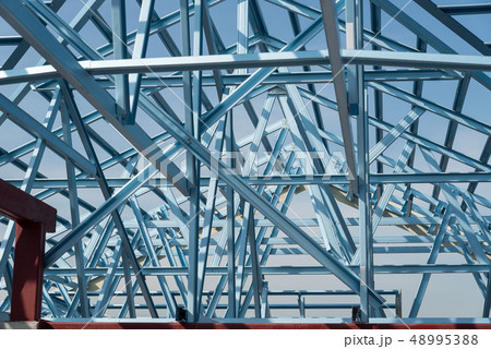 Structure of steel roof frame for building 48995388