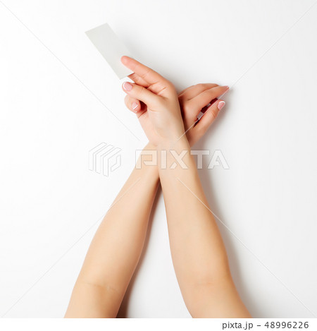 Woman hands white. 48996226