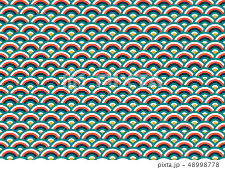 Seamless pattern of colorful Chinese wave Seamless pattern of colorful Chinese wave 48998778