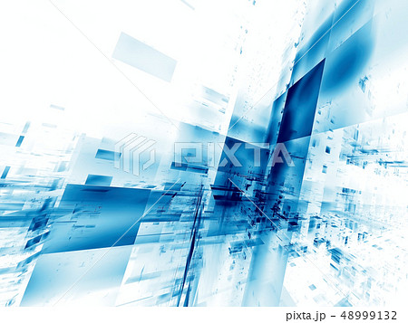 White and blue perspective background with copy space - abstract digitally generated image 48999132