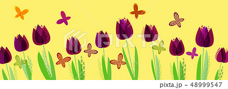 Abstract bright spring, floral pattern 48999547