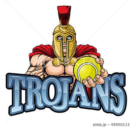 Trojan Spartan Tennis Sports Mascot Trojan Spartan Tennis Sports Mascot 49000213