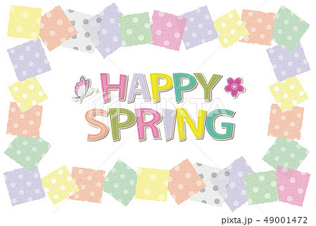 春のフレーム 文字 背景素材 ポストカード のイラスト素材
