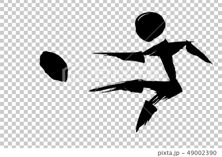 筆絵　ラグビーのシルエット 49002390