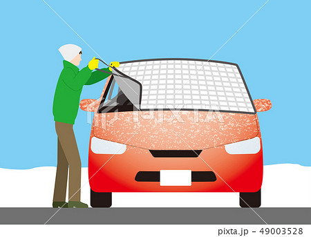 凍結防止シートで自動車のフロントガラスに霜がつくのを予防する 49003528