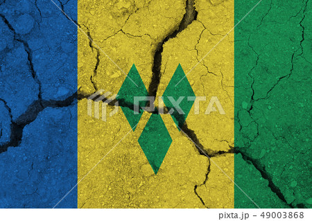 Saint Vincent and the Grenadines flag on the 49003868