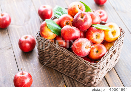 Red apple in basket 49004694