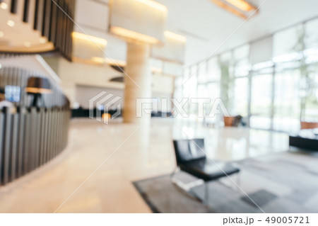 Abstract blur and defocused hotel lobby interior 49005721