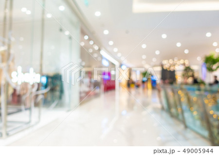 Abstract blur and defocus beautiful luxury shopping mall interior 49005944