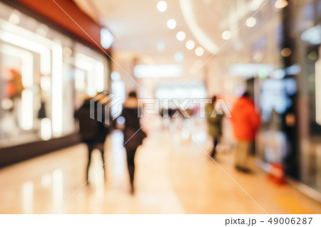 Abstract blur shopping mall of department store interior 49006287