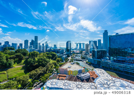 Beautiful architecture building exterior cityscape in Singapore city skyline 49006318