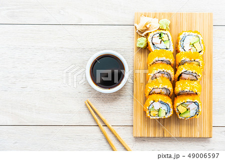 California maki rolls sushi California maki rolls sushi 49006597