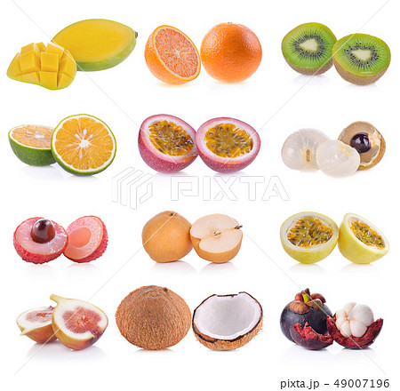 fruit isolated on whited on white background fruit isolated on whited on white background 49007196