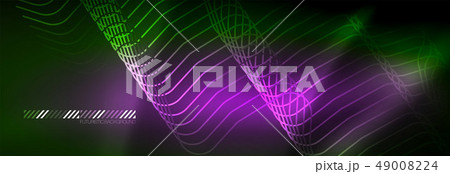 Shiny neon lights background, techno design, modern wallpaper for your project 49008224