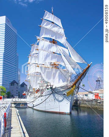 帆船日本丸・総帆展帆 都市景観 帆船日本丸・総帆展帆 都市景観 49008559