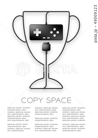 Trophy Cup shape made from cable Retro Gamepad or 49009123
