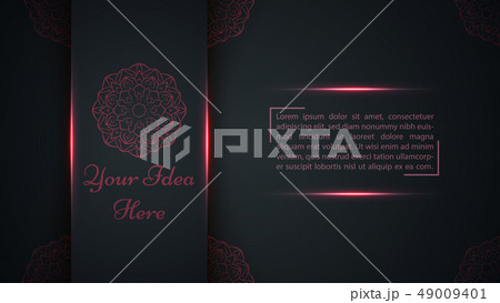 Mandala, mehendi - gold ethnic template. 49009401