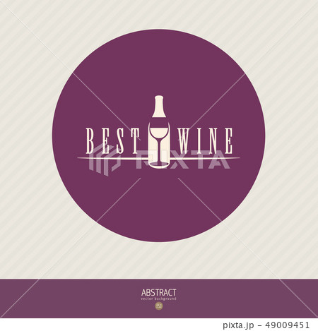 Flat simple vector logo of wine label or winery 49009451