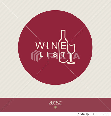 Flat simple vector logo of wine label or winery Flat simple vector logo of wine label or winery 49009522