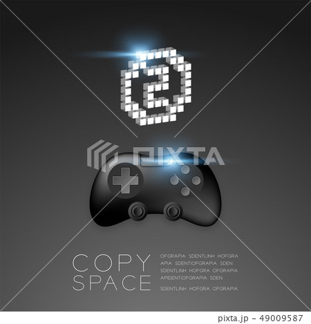 Gamepad or joypad black color with Silver Medal Gamepad or joypad black color with Silver Medal 49009587