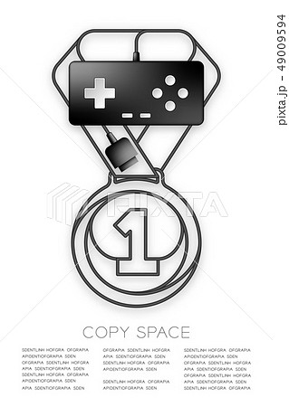 Medal number one shape made cable Retro Gamepad Medal number one shape made cable Retro Gamepad 49009594