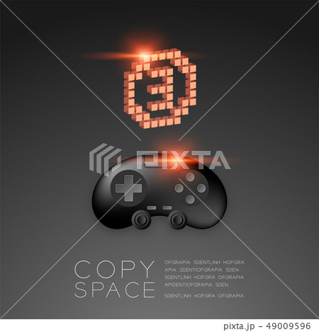 Gamepad or joypad black color with Copper Medal 49009596