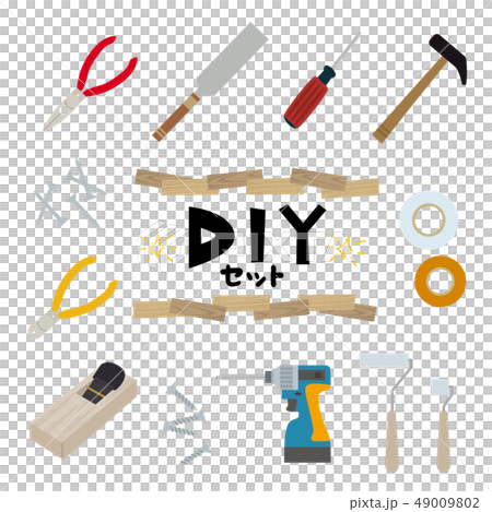 DIY 工具　イラスト　セット 49009802