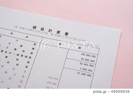 損益計算書 決算書類 ビジネスシーン PL 損益計算書 決算書類 ビジネスシーン PL 49009936