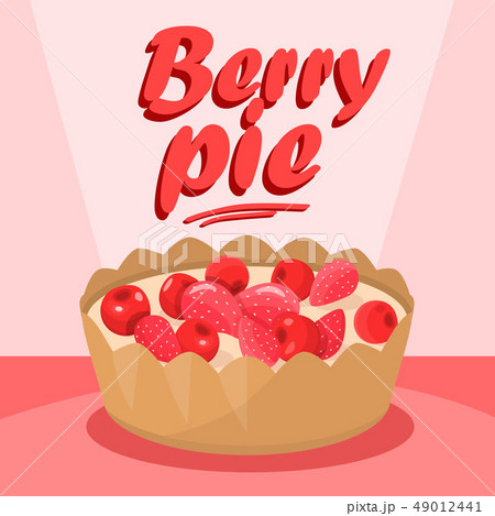 Delicious Berry Pie Cartoon Social media Banner Delicious Berry Pie Cartoon Social media Banner 49012441