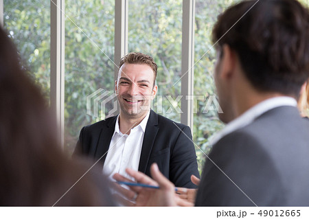 Job interview, Friendly businessman interviewing 49012665