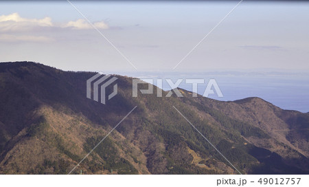 View of mountain at owakudani, sulfur quarry in 49012757