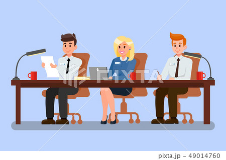 Office Workers at Conference Vector Illustration 49014760