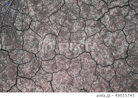Dry land or dry soil. Cracked ground background. Dry land or dry soil. Cracked ground background. 49015745