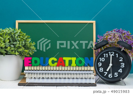 Back to school concept, Education text and green 49015983
