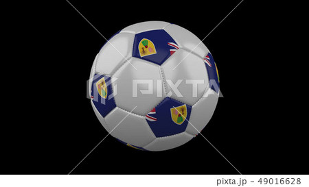 Soccer ball with flag Turks and Caicos, 3d 49016628
