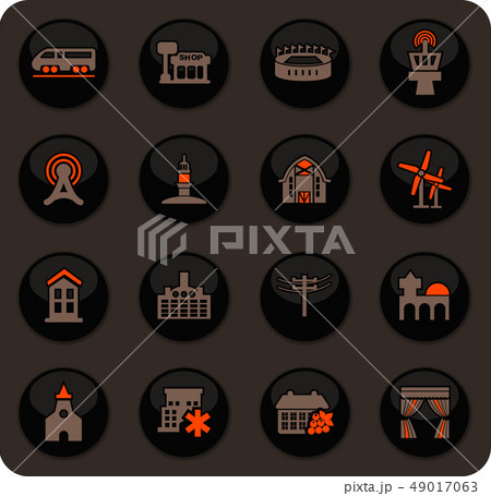 Infrastucture of the city icons set 49017063