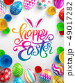 Happy Easter Day Poster.Vector illustration EPS10 49017282