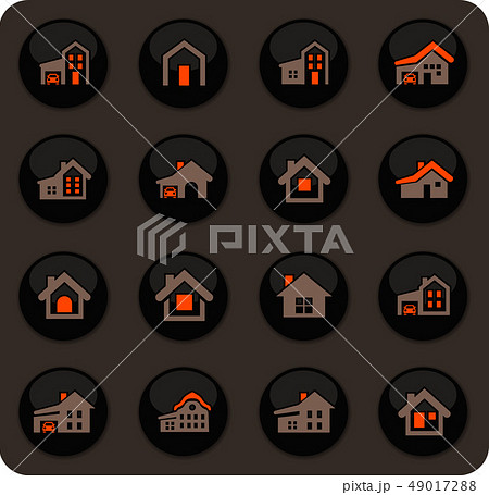 house type icon set 49017288