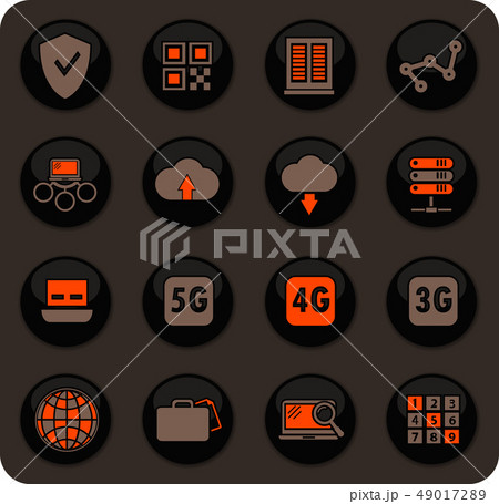 Hosting provider icons set 49017289