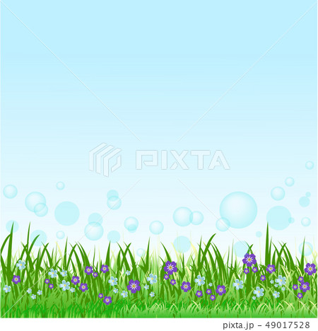 Nature of flowers and grass vector Nature of flowers and grass vector 49017528