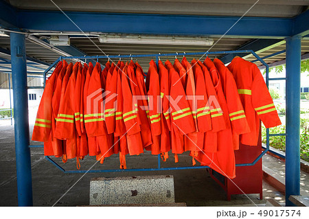 fireman suit in factory 49017574