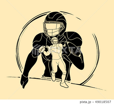 American Football player action, sportsman player American Football player action, sportsman player 49018507