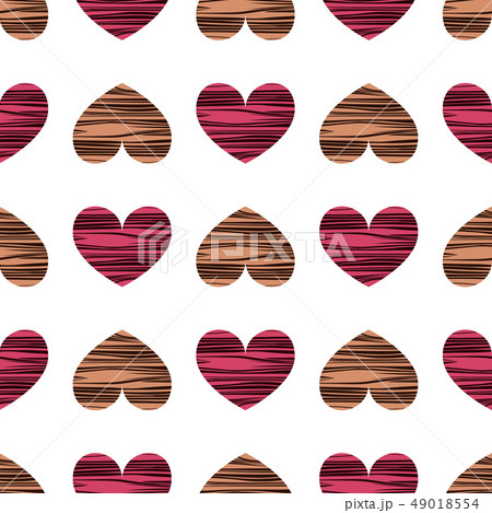 Seamless pattern with pink and beige hearts. Seamless pattern with pink and beige hearts. 49018554