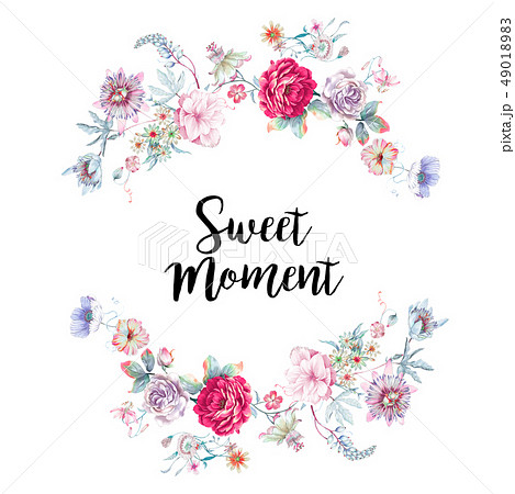 透明水彩 水彩画 花 49018983