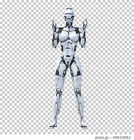 人型ロボット perming3DCG イラスト素材 人型ロボット perming3DCG イラスト素材 49019062