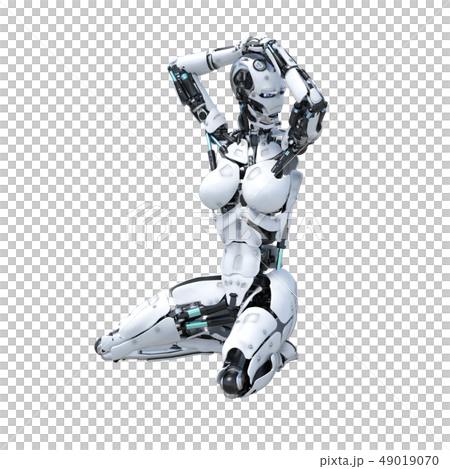 人型ロボット　perming3DCG イラスト素材 49019070