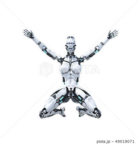人型ロボット　perming3DCG イラスト素材 49019071