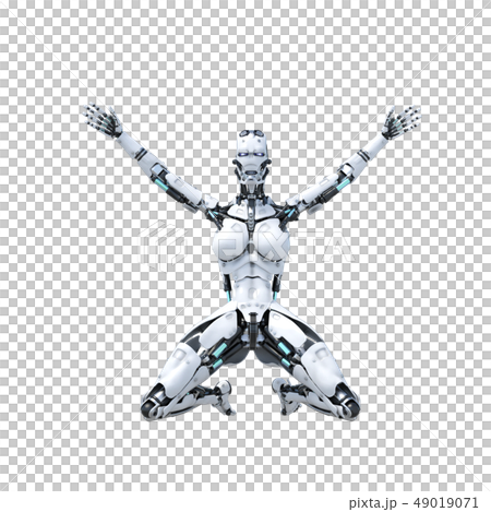 人型ロボット　perming3DCG イラスト素材 49019071